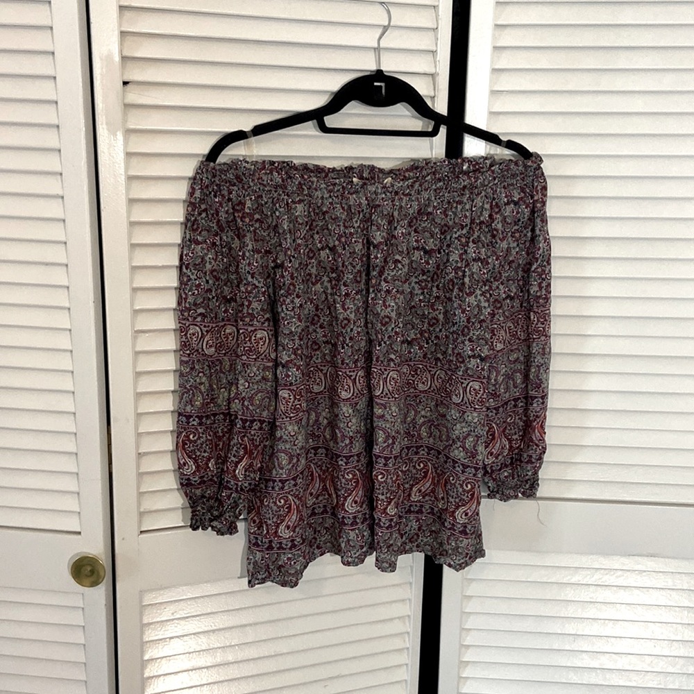 Floral/Paisley Off The Shoulder Top